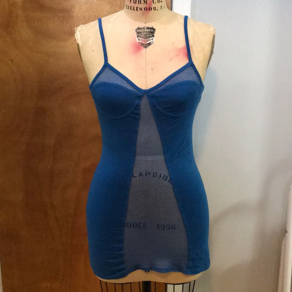 TOPSHOP Cotton mini in Royal Blue w/ Jersey mesh!